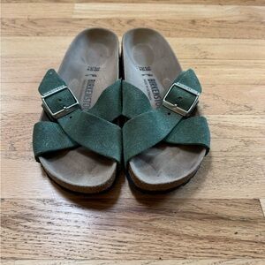 BIRKENSTOCK Siena Mules in Thyme (light green), Size EU 38/US 7.5